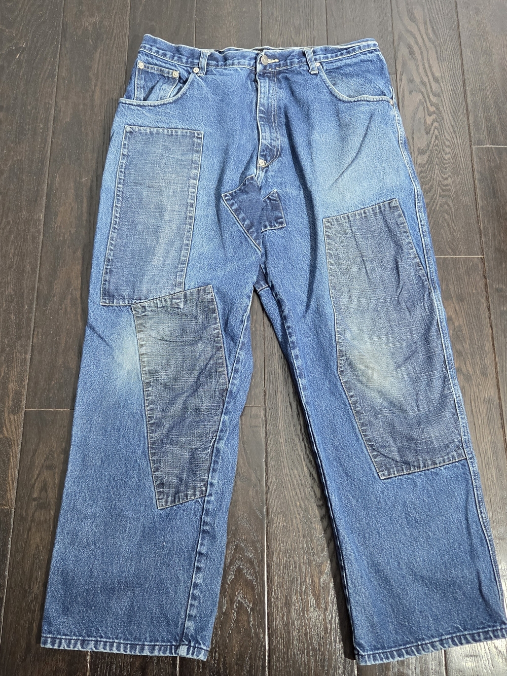Sean John Y2K Patchwork Skater Baggie Denim Jeans Mens 36x30